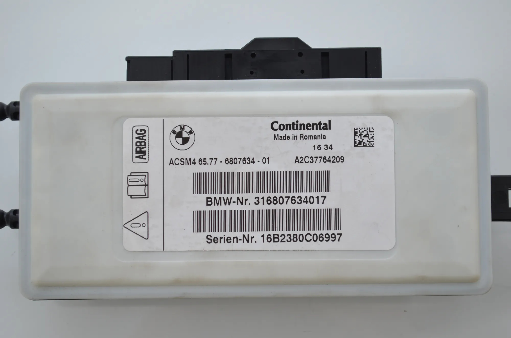 SRS Control Unit – OEM 6807634 · BMW 5 (F10) 530 d 2016 – 5