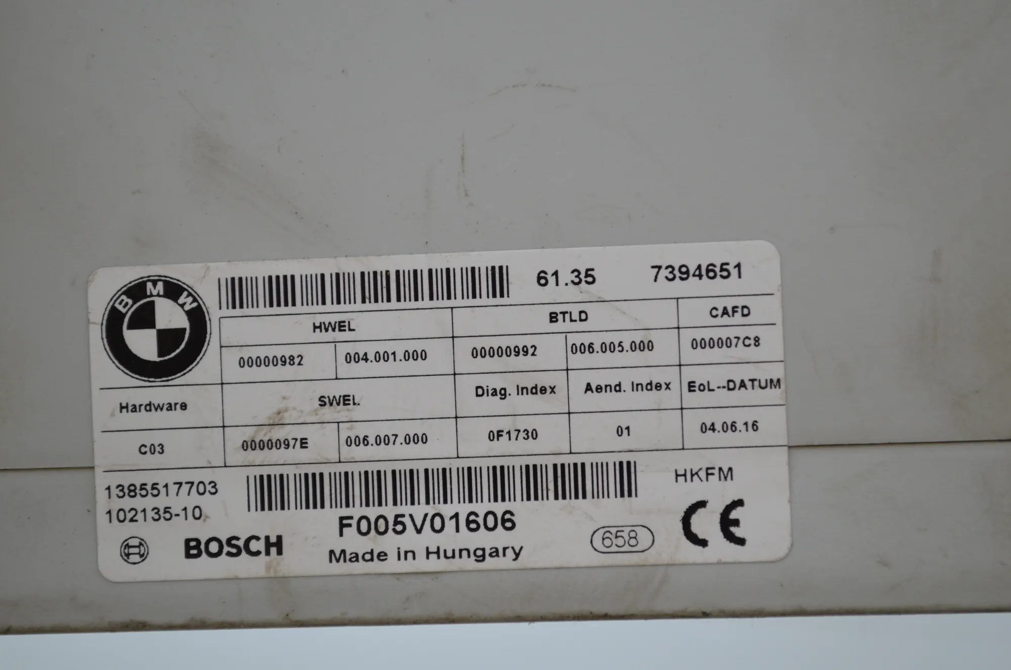 Tailgate Bootlid Control Unit – OEM 9275119 · BMW 5 Touring (F11) 530 d 2016 – 8