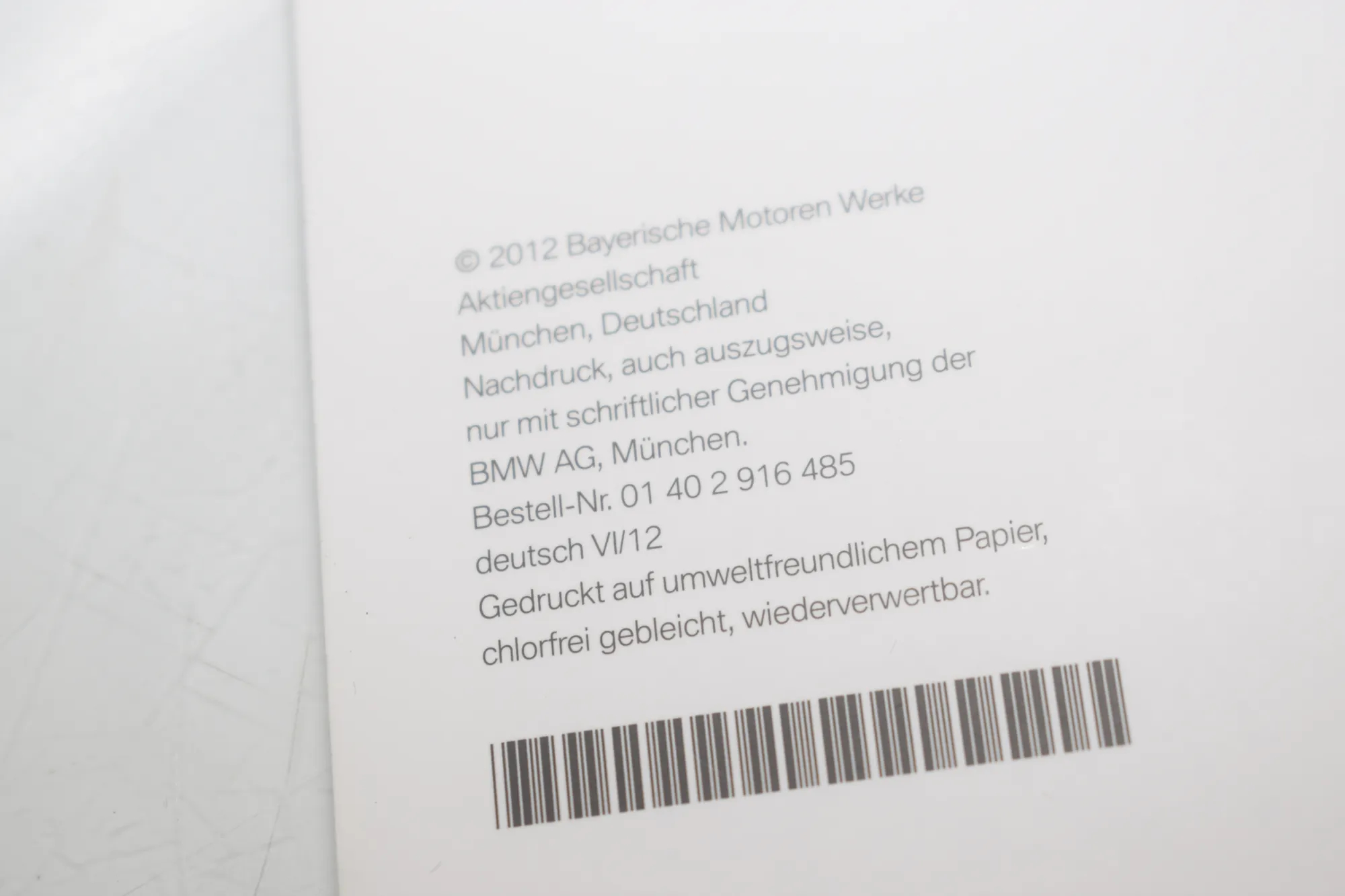 Manual Service Book – OEM BL015745100P · BMW 5 Touring (F11) 530 d xDrive 2012 – 5