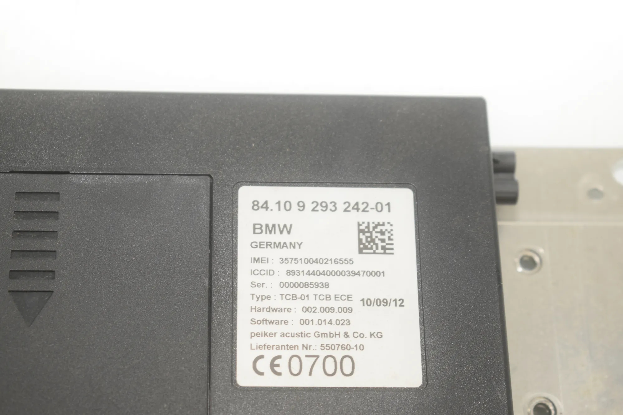 Bluetooth Control Unit – OEM 9293242 · BMW 5 Touring (F11) 530 d xDrive 2012 – 5