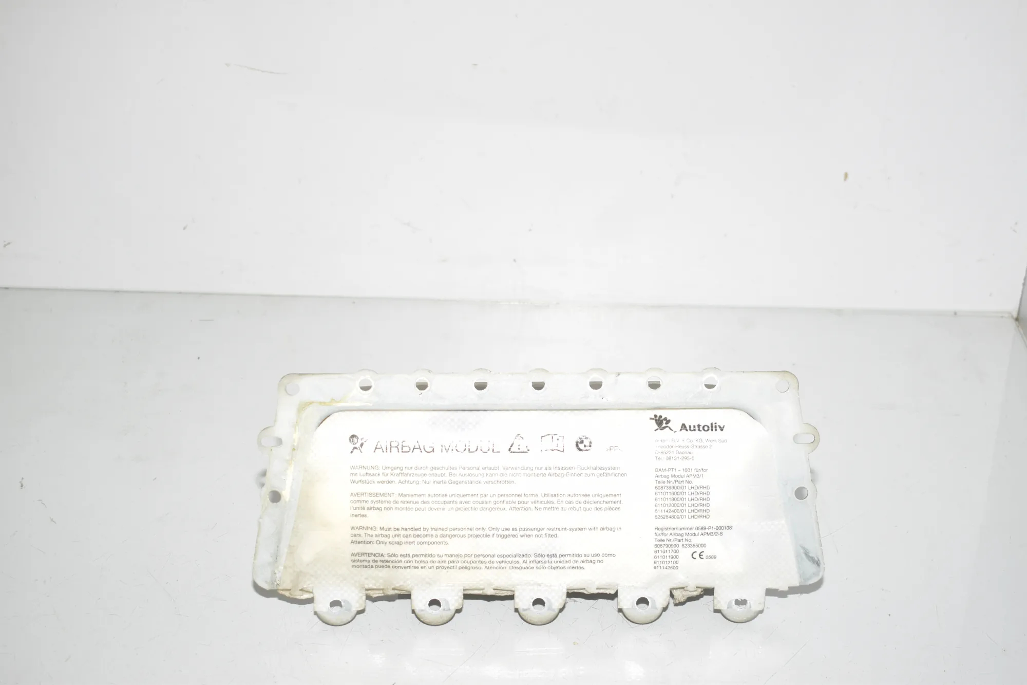 Dashboard Safety Bag SRS – OEM 9230398 · BMW 5 Touring (F11) M 550 d xDrive 2016