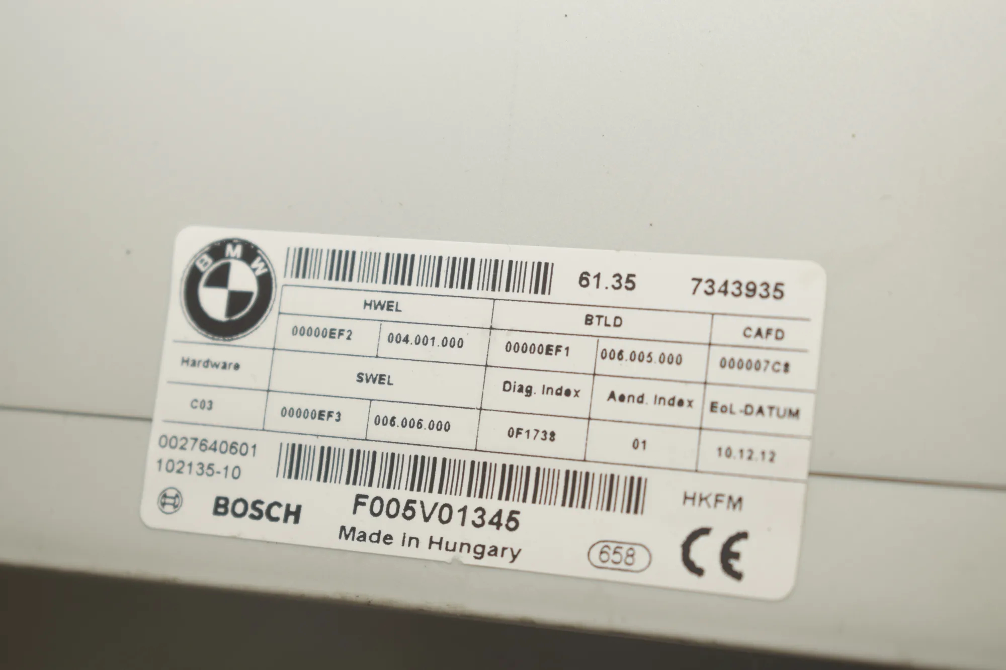 Electric Tailgate Opening Kit – OEM 9275119 · BMW 3 Touring (F31) 320 i 2012 – 8