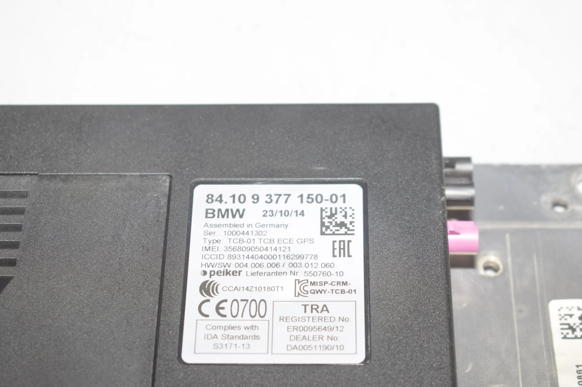Bluetooth Control Unit – OEM 9377150 · BMW 2 Active Tourer (F45) 216 d 2014 – 4