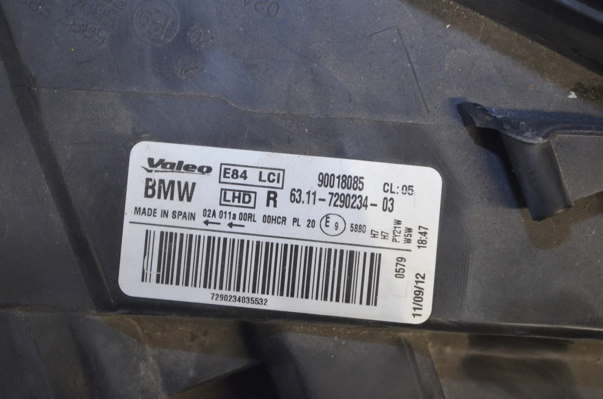 Front Right Headlight – OEM 7290234 · BMW X1 (E84) sDrive 20 i 2012 – 6