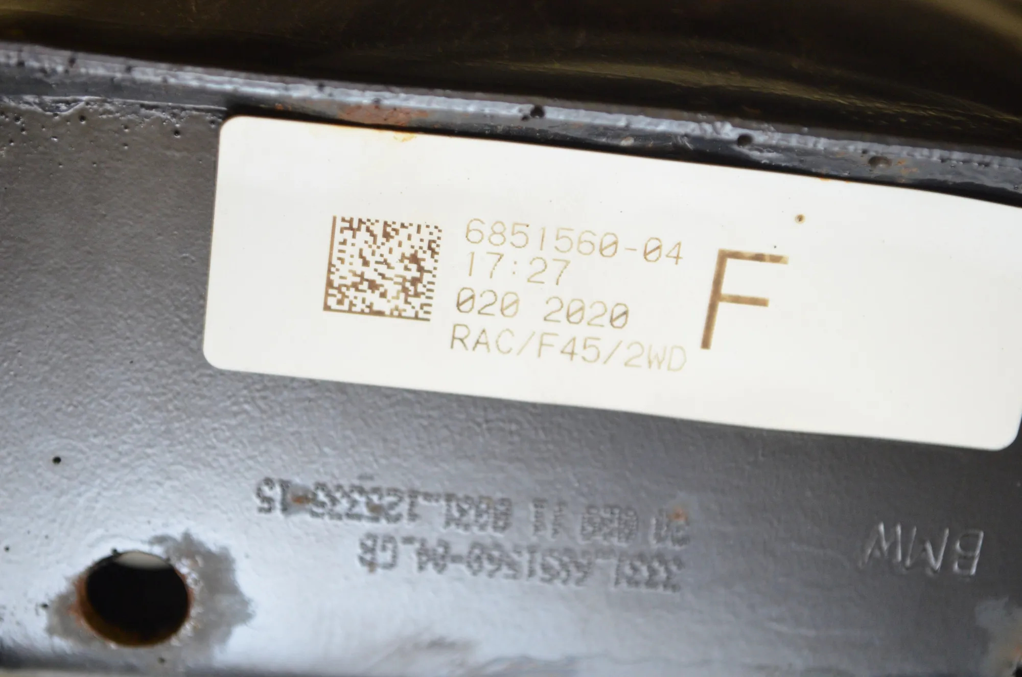 Rear Subframe – OEM 6851560 · BMW 1 (F40) (2019 - -) (F40)118i 2020 – 5
