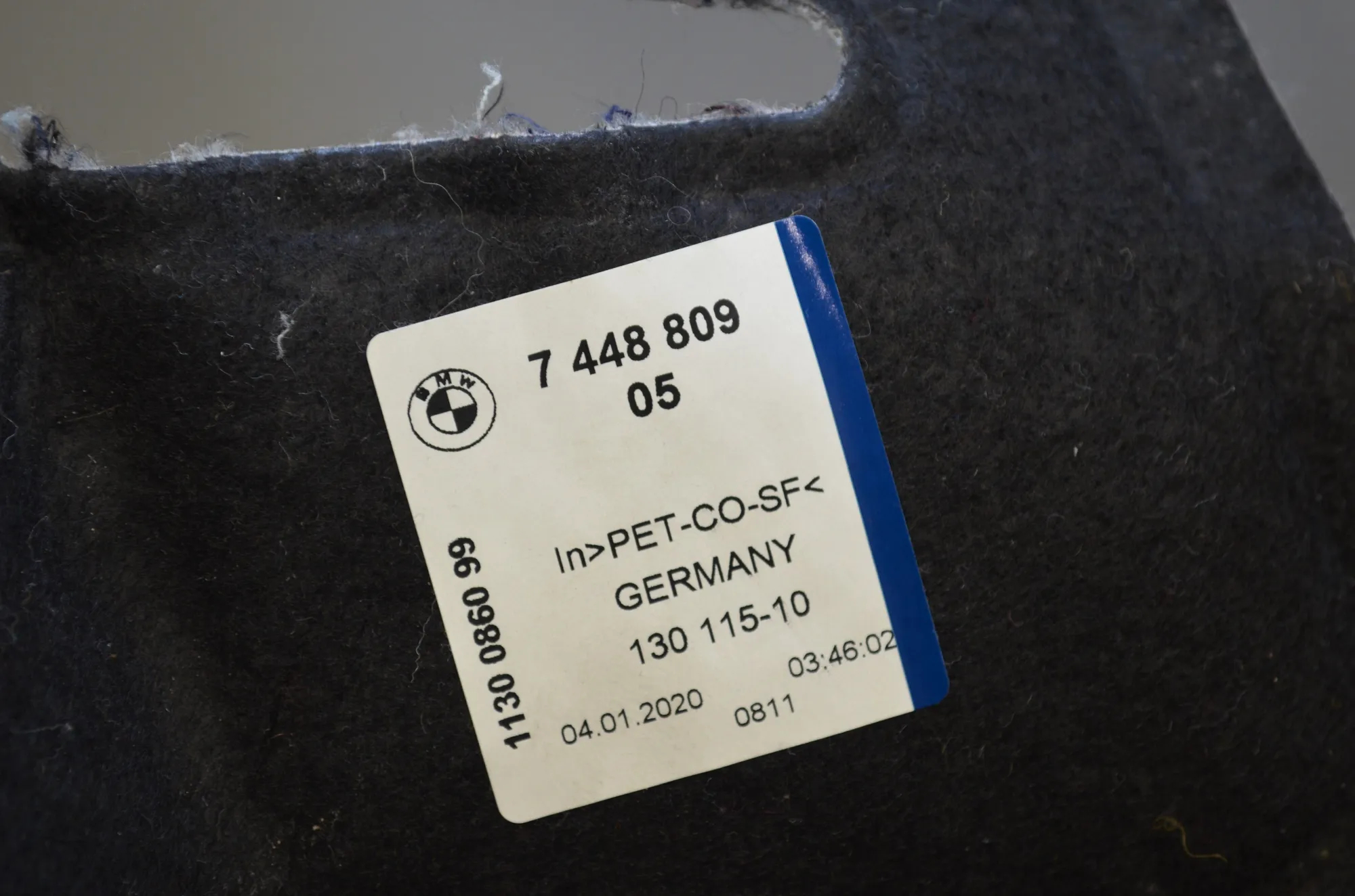 Sound Insulation – OEM 7448810 · BMW 1 (F40) (2019 - -) (F40)118i 2020 – 16