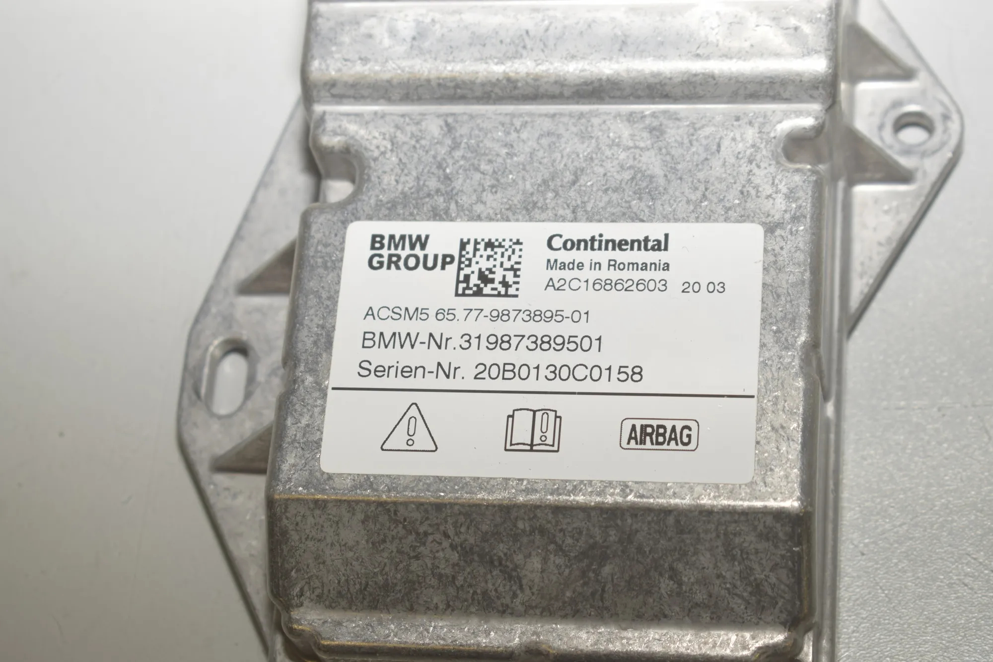 SRS Control Unit – OEM 9873895 · BMW 1 (F40) (2019 - -) (F40)118i 2020 – 4