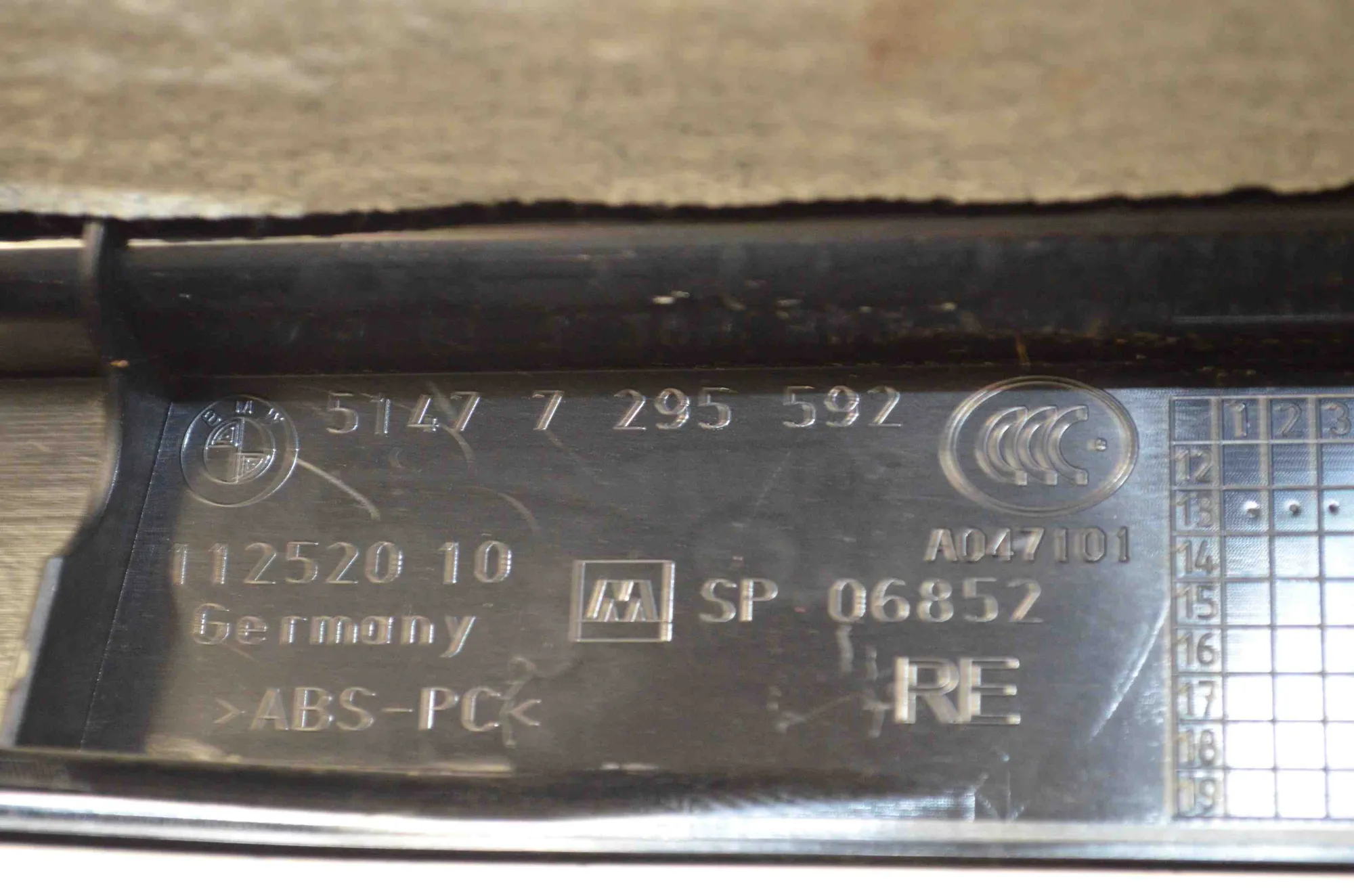 Trunk Trim Kit – OEM 7295591 · BMW 3 Gran Turismo (F34) 320 d xDrive 2013 – 7