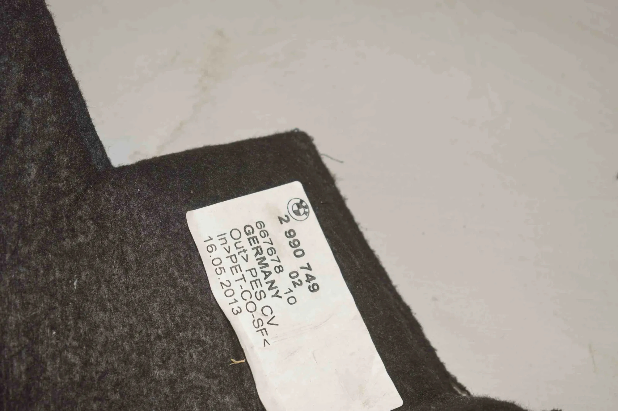 Sound Insulation – OEM 2990464 · BMW X1 (E84) sDrive 20 i 2013 – 8