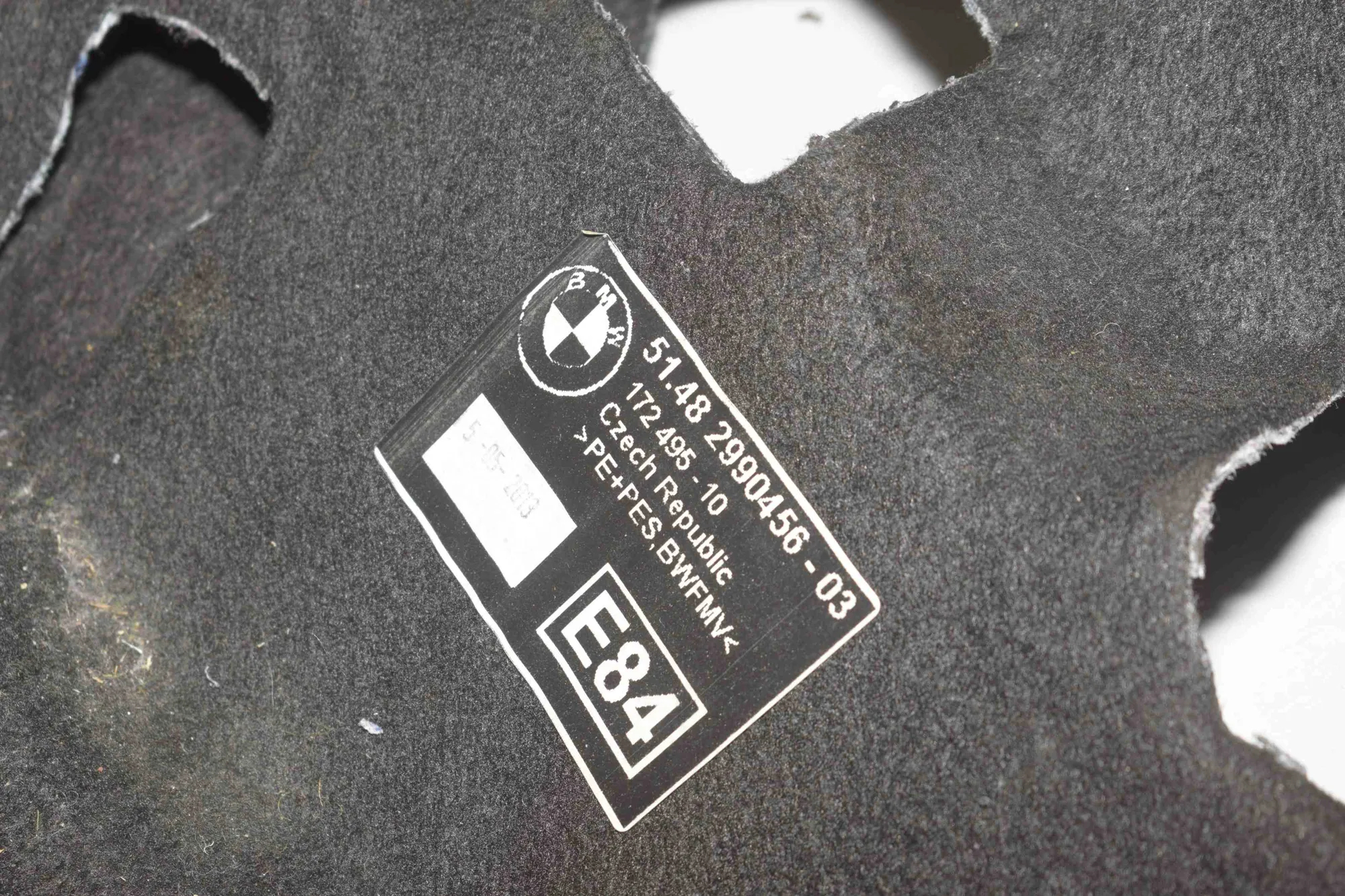 Sound Insulation – OEM 2990464 · BMW X1 (E84) sDrive 20 i 2013 – 6