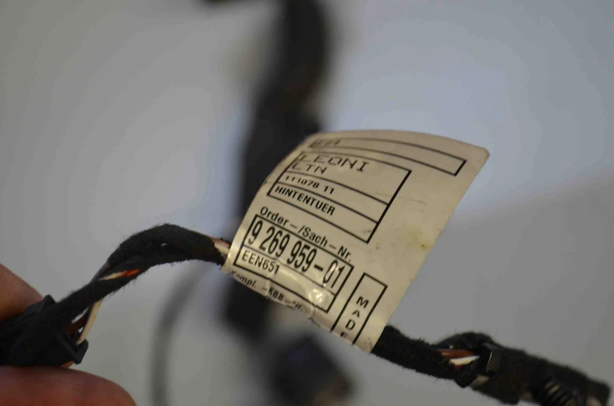 Rear Right Door Wiring – OEM 9269959 · BMW X1 (E84) sDrive 20 i 2013 – 4