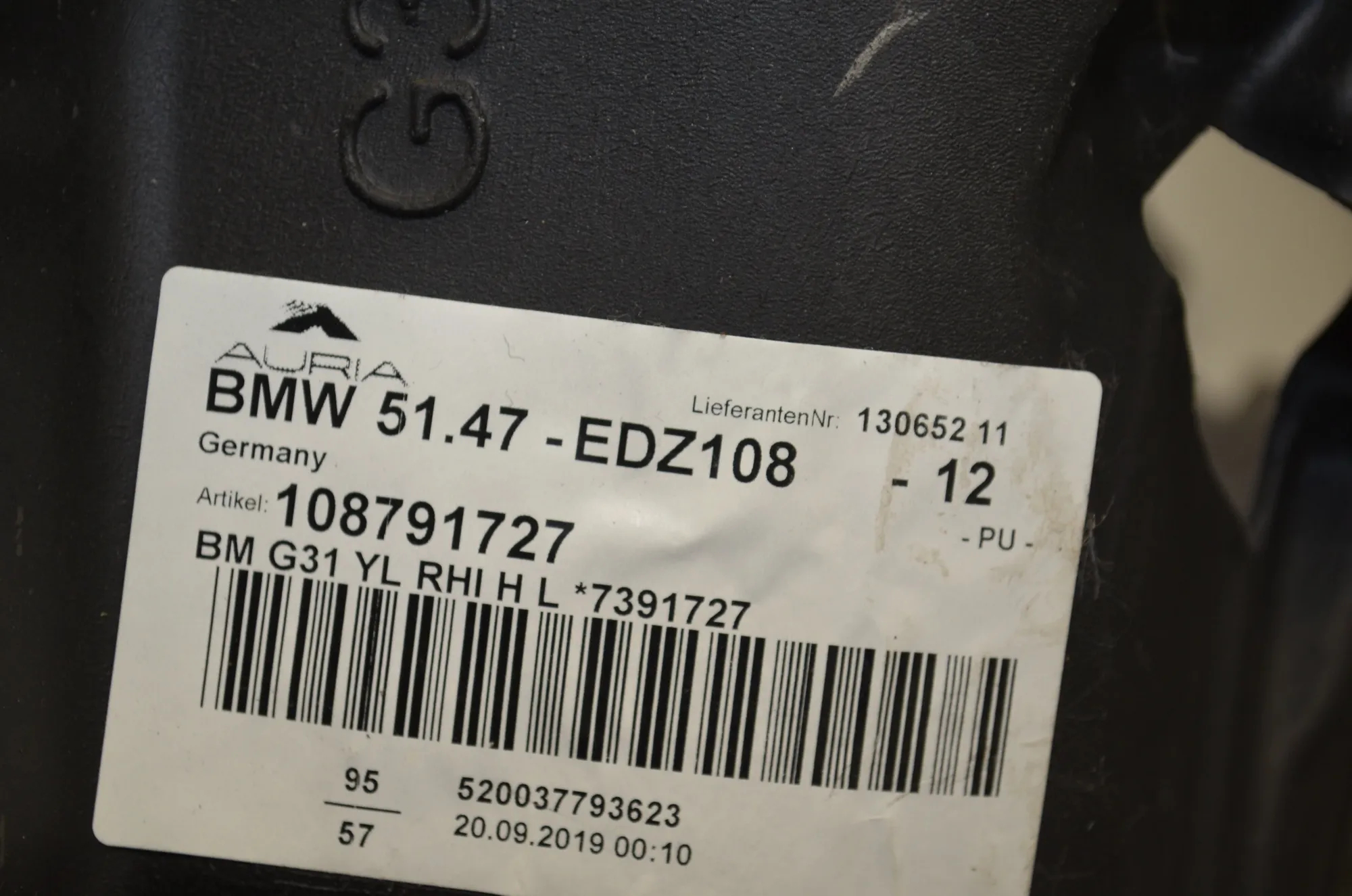 Sound Insulation – OEM 51477391727 · BMW 5 Touring (G31) (2017 - -) 520 d 2019 – 8