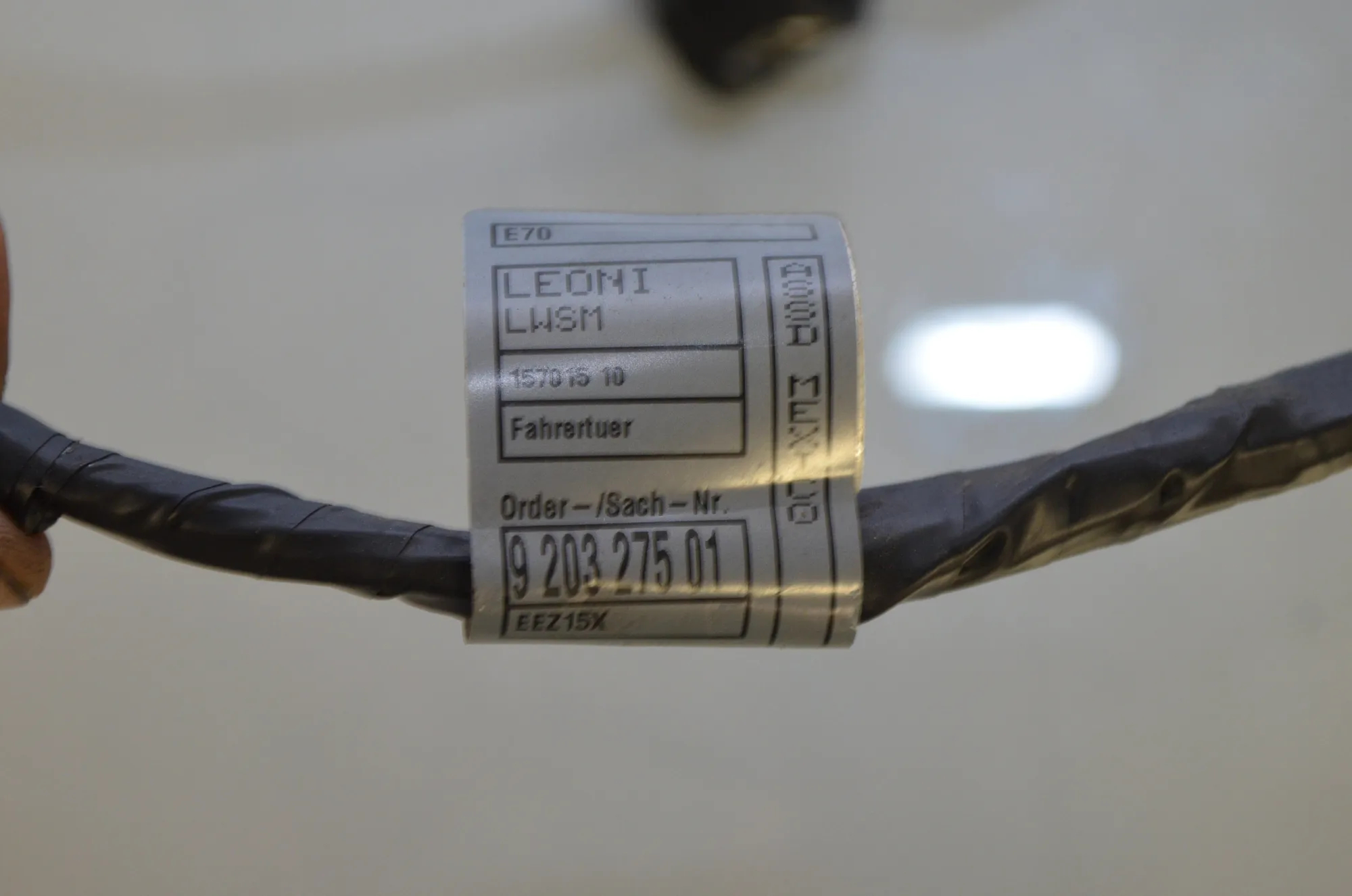 Front Left Door Wiring – OEM 9203275 · BMW X6 (E71, E72) xDrive 50 i 2008 – 4
