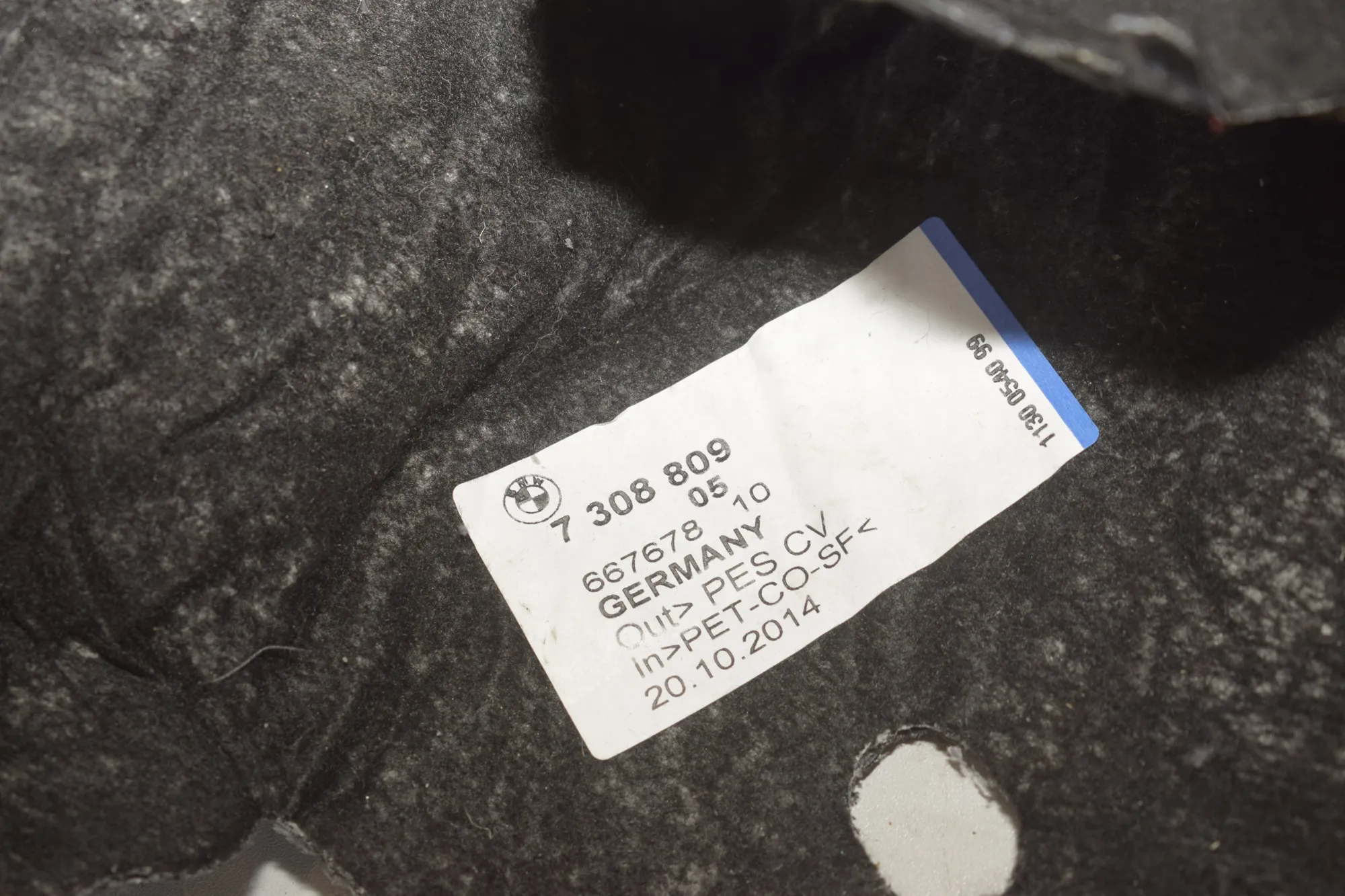Sound Insulation – OEM 7308810 · BMW 4 Gran Coupe (F36) 430 d xDrive 2014 – 4