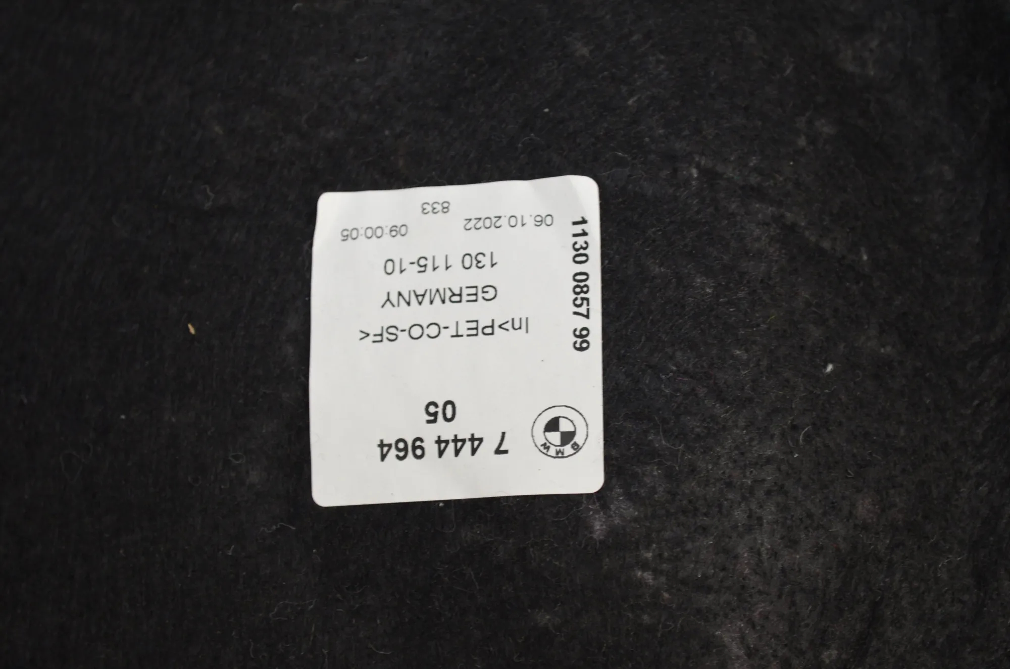 Sound Insulation – OEM 51477448273 · BMW 1 (F40) (2019 - -) (F40) 118i 2022 – 13