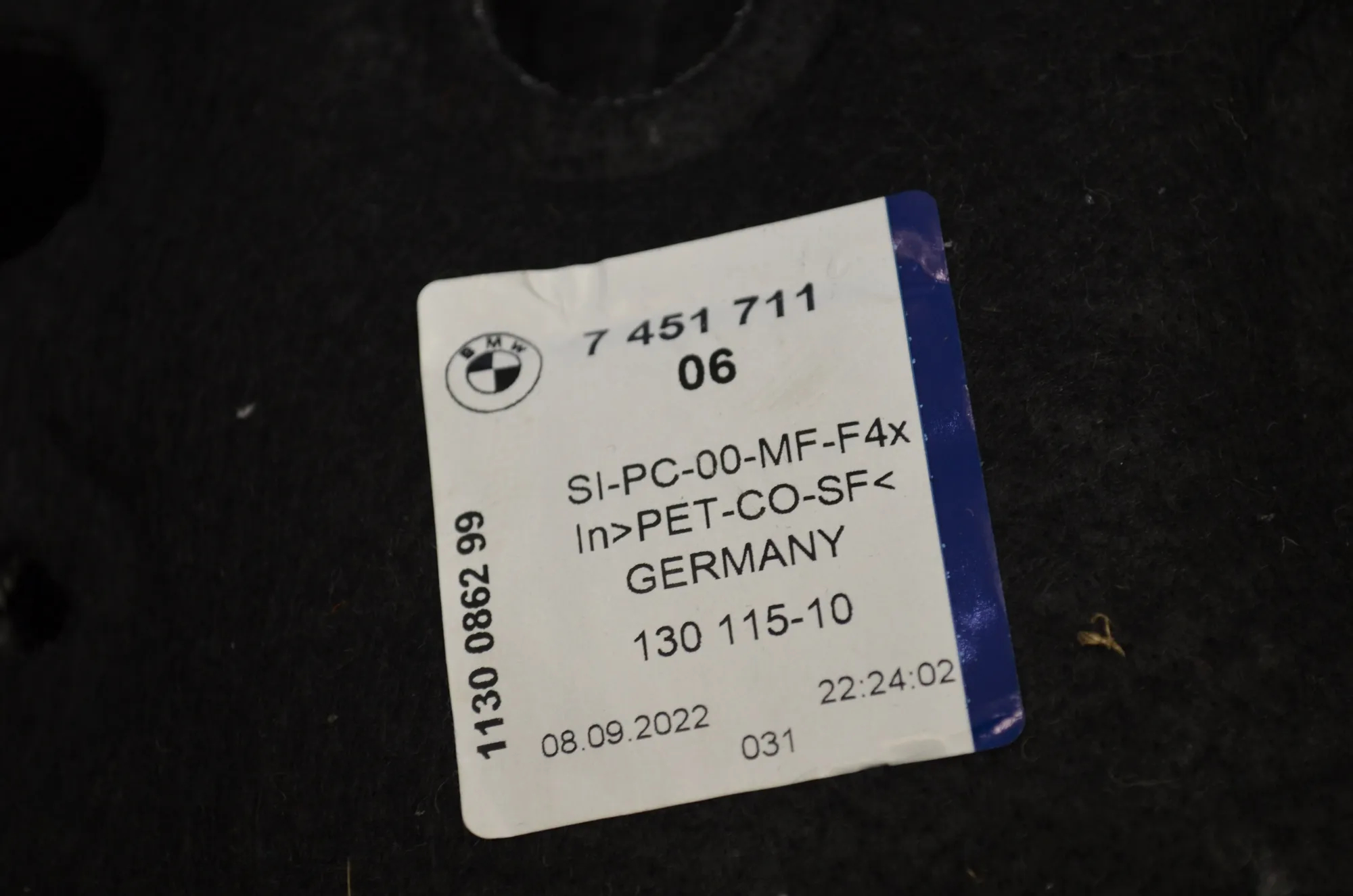 Sound Insulation – OEM 51477448273 · BMW 1 (F40) (2019 - -) (F40) 118i 2022 – 11