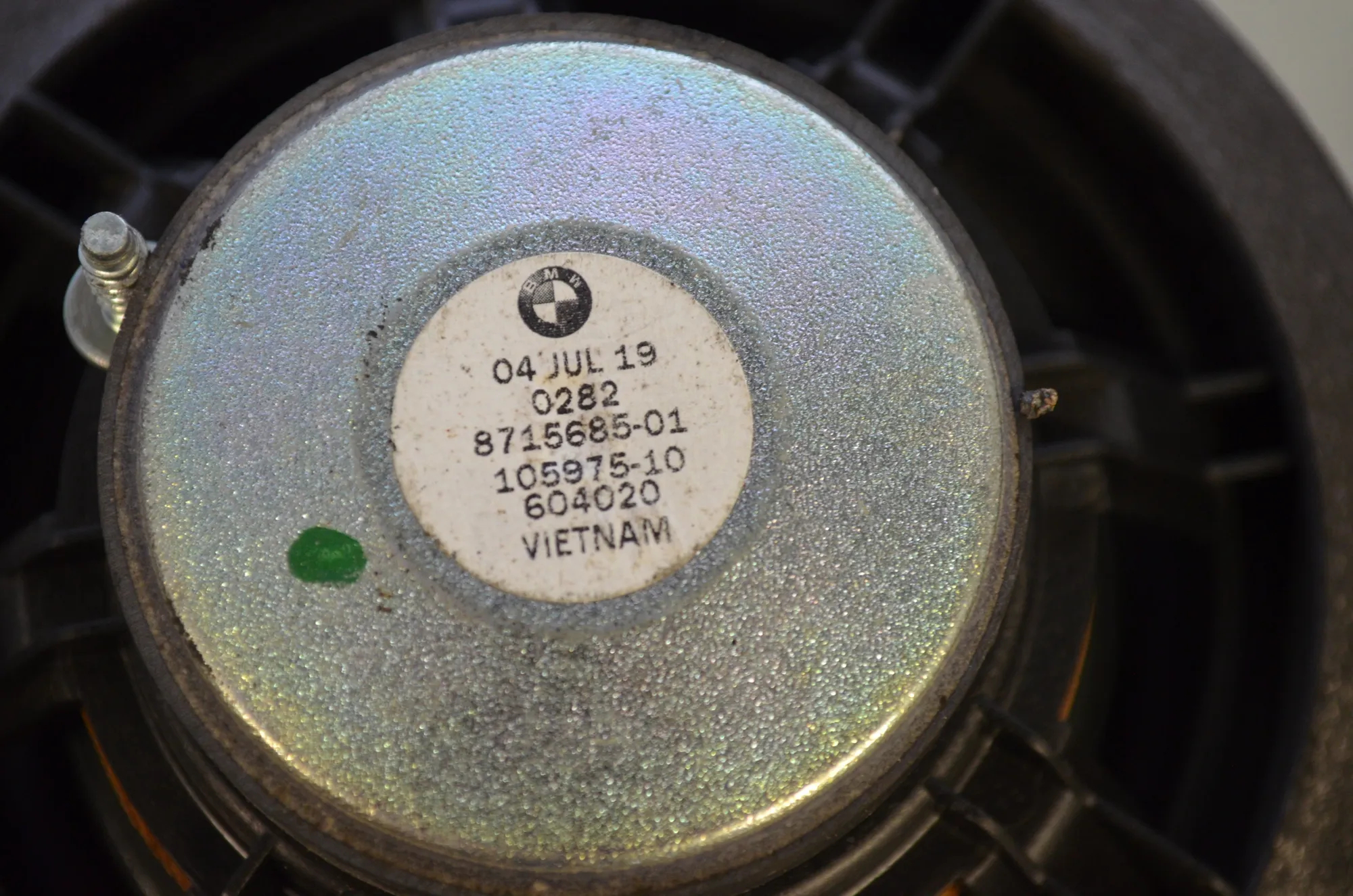Front Left Door Speaker – OEM 8715684 · BMW i3 (I01) Electric 2019 – 7