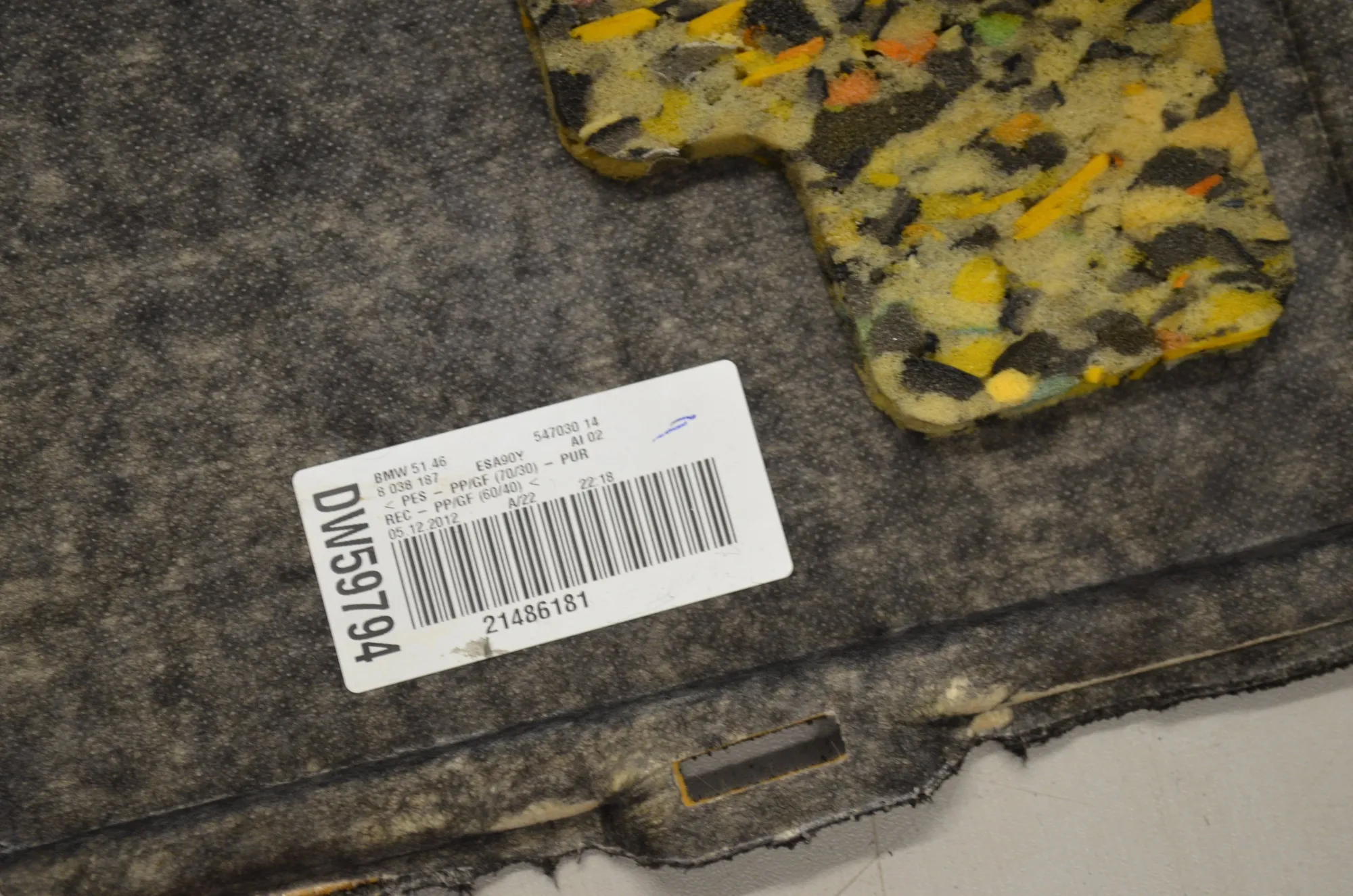 Rear Parcel Shelf – OEM 8038187 · BMW 5 (F10) 530 d 2012 – 5