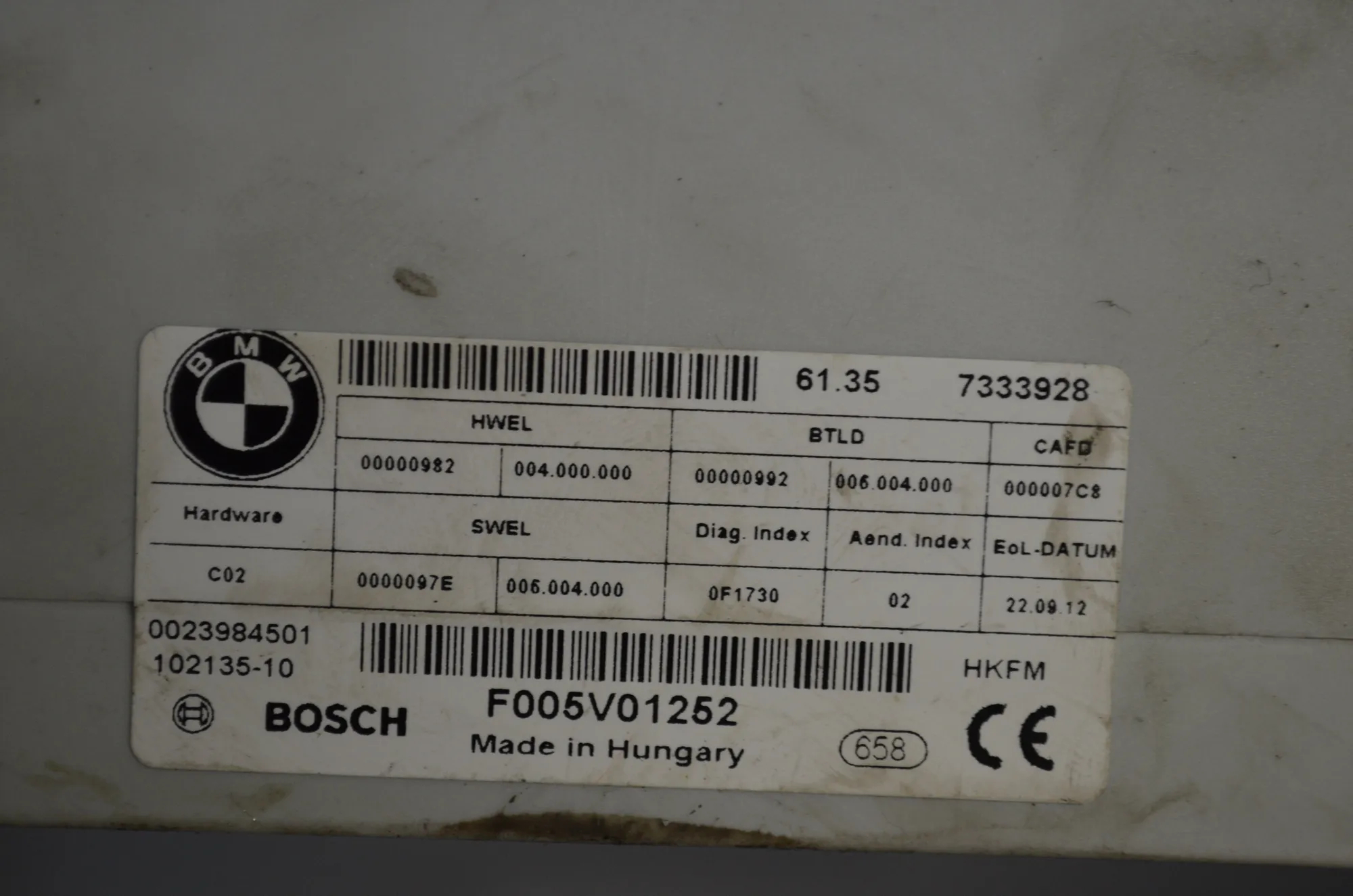 Electric Tailgate Opening Kit – OEM 51247208371 · BMW 5 Touring (F11) 530 d 2012 – 12