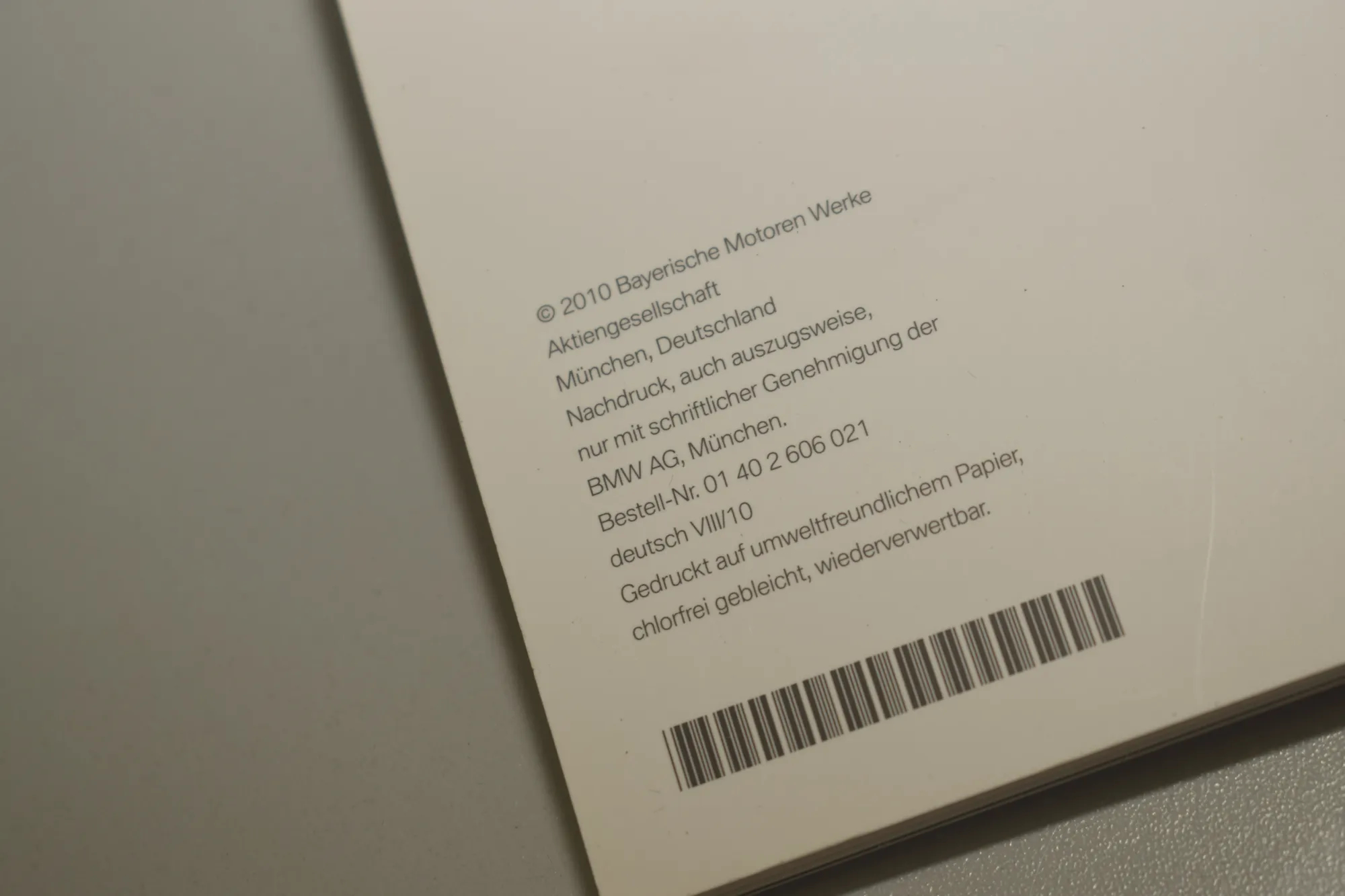 Manual Service Book – OEM 01402605040 · BMW 5 Touring (F11) 530 d 2010 – 6