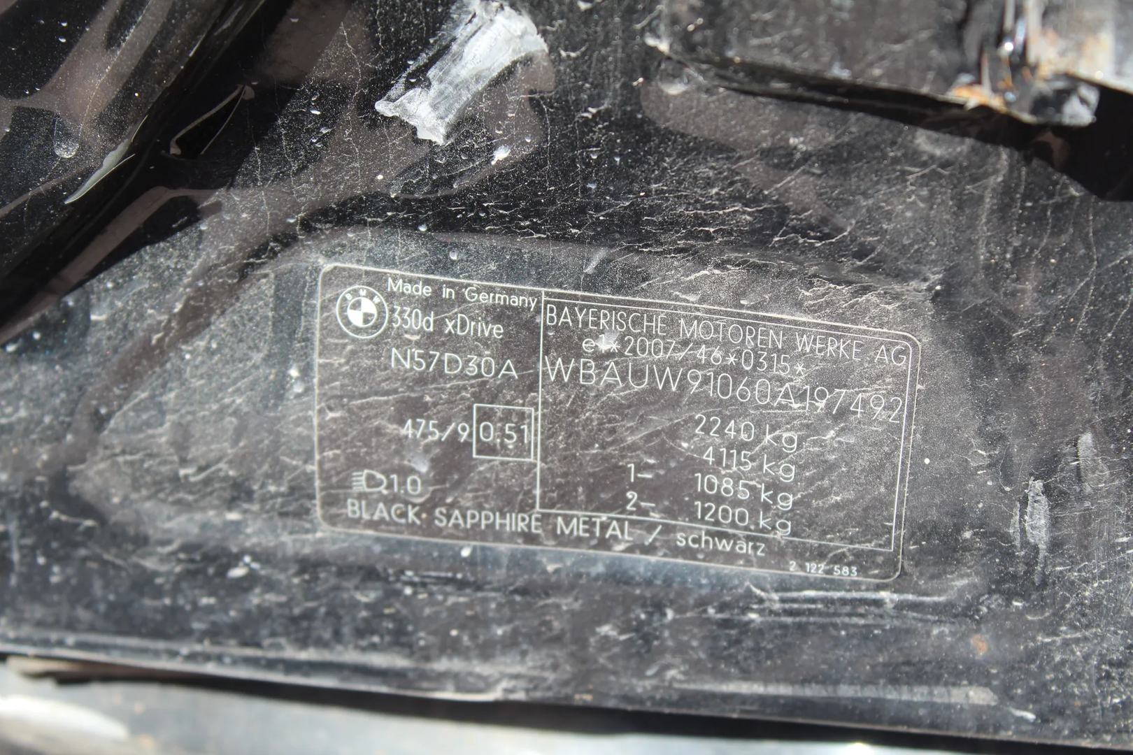 BMW 3 Touring (E91) 330 d xDrive 2010 – 15