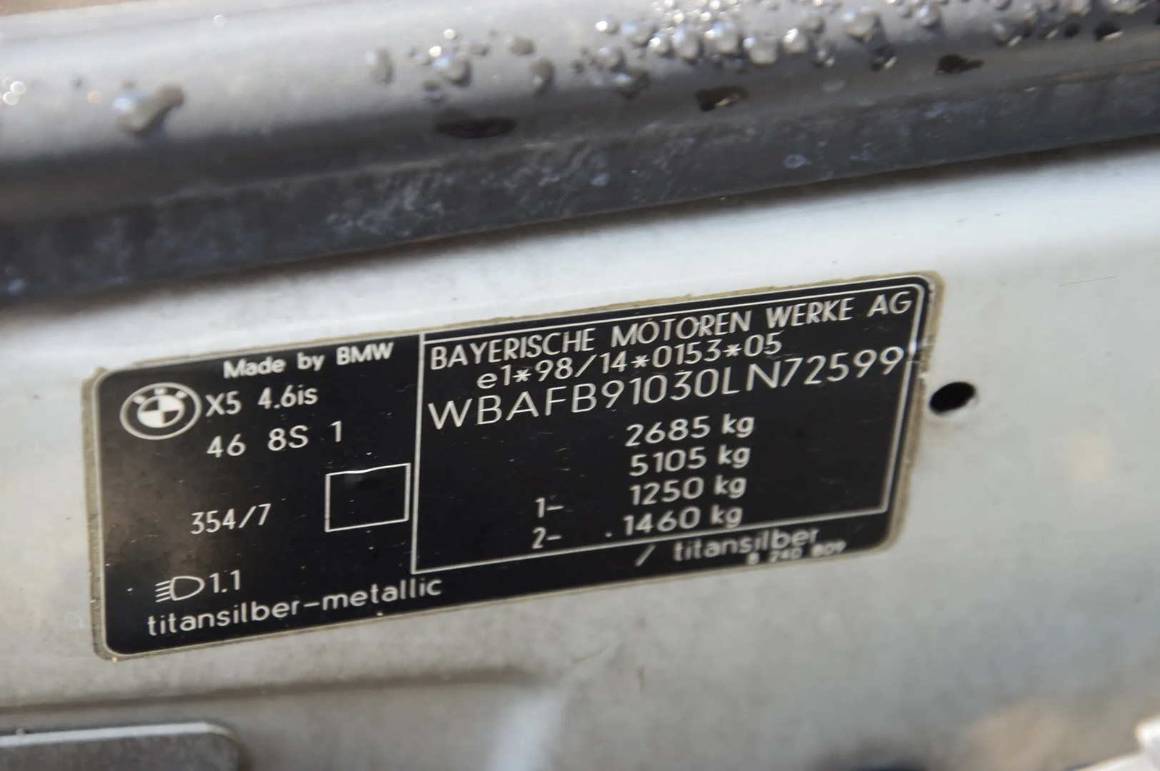 BMW X5 (E53) 4.6 is 2002 – 16