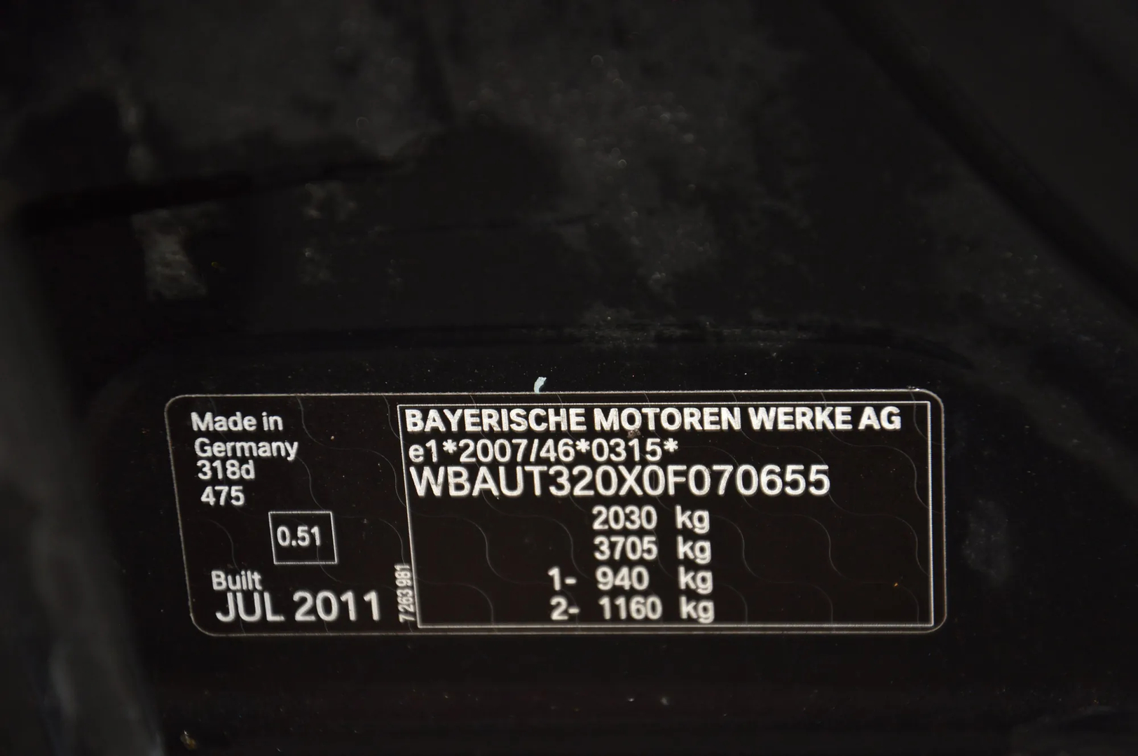 BMW 3 Touring (E91) 318 d 2011 – 10