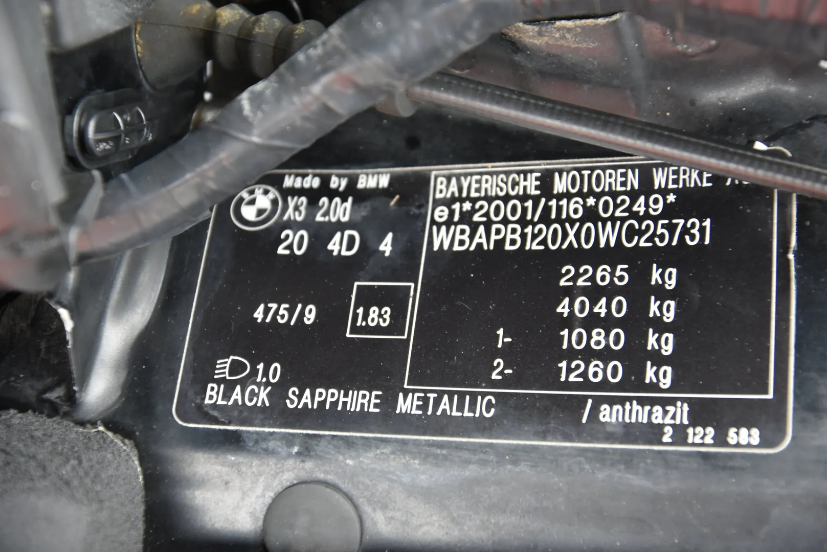 BMW X3 (E83) 2.0 d 2005 – 10