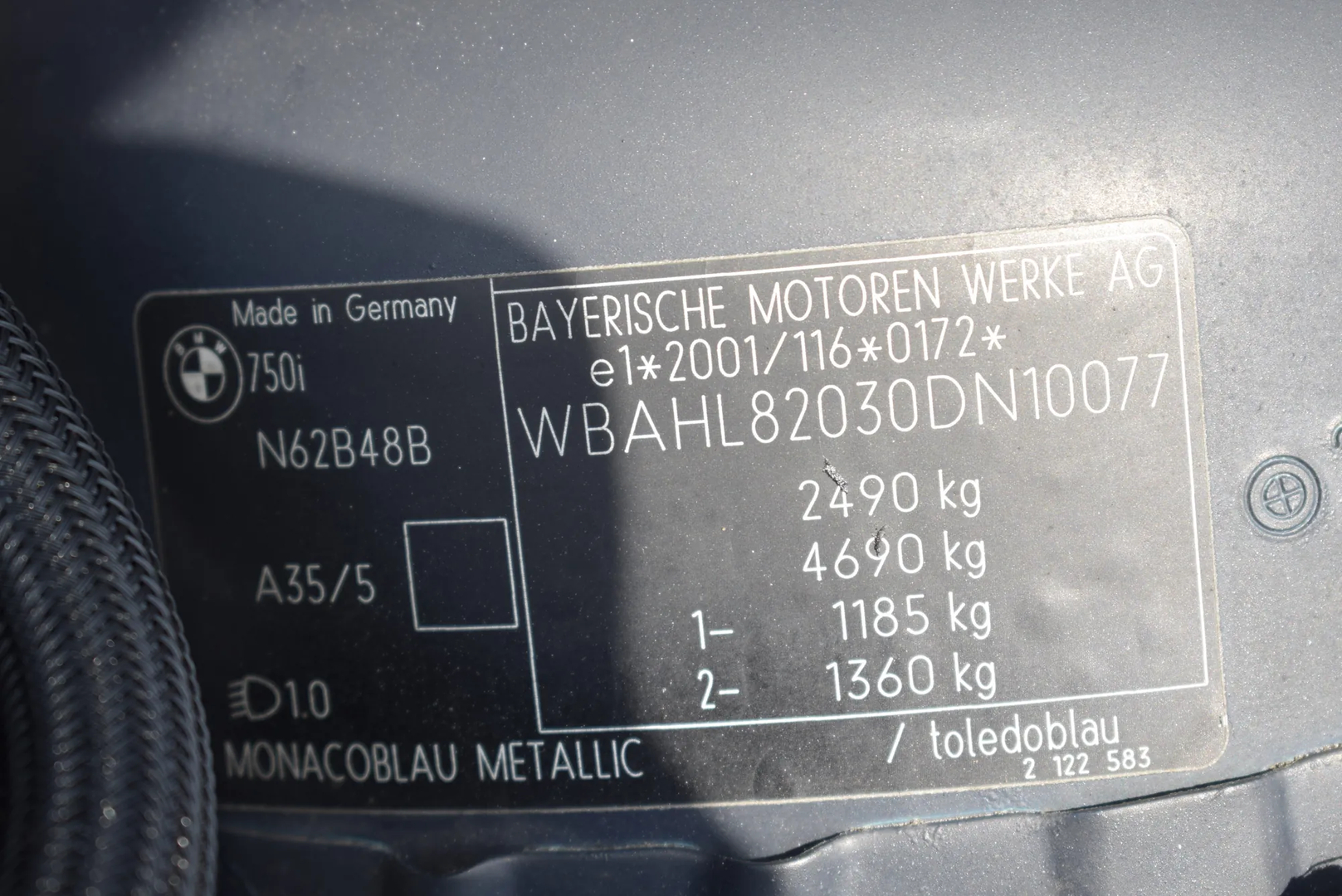 BMW 7 (E65, E66, E67) 750 i, Li 2005 – 4