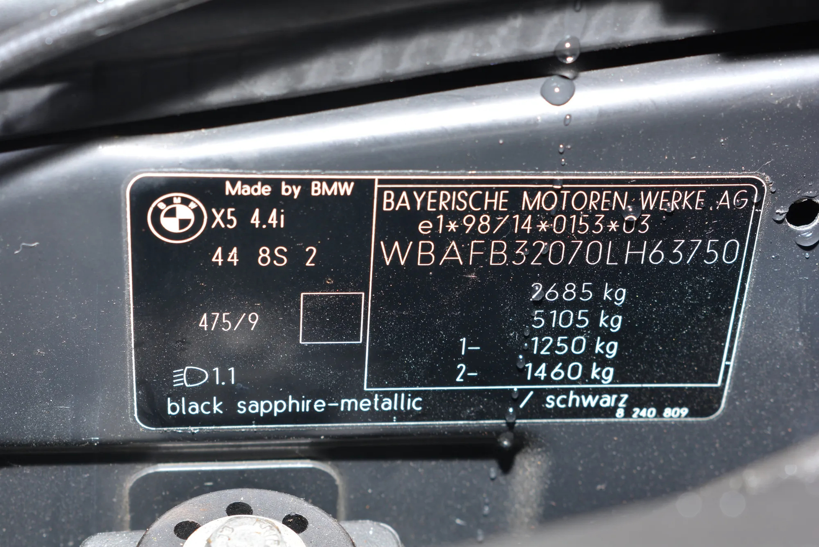BMW X5 (E53) 4.4 i 2001 – 6